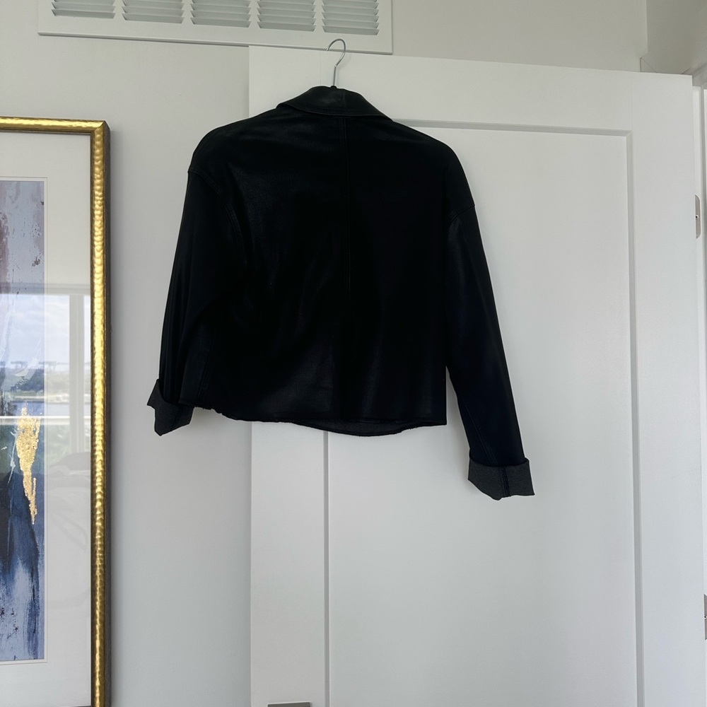 Sleek Black Leather Jacket for Women